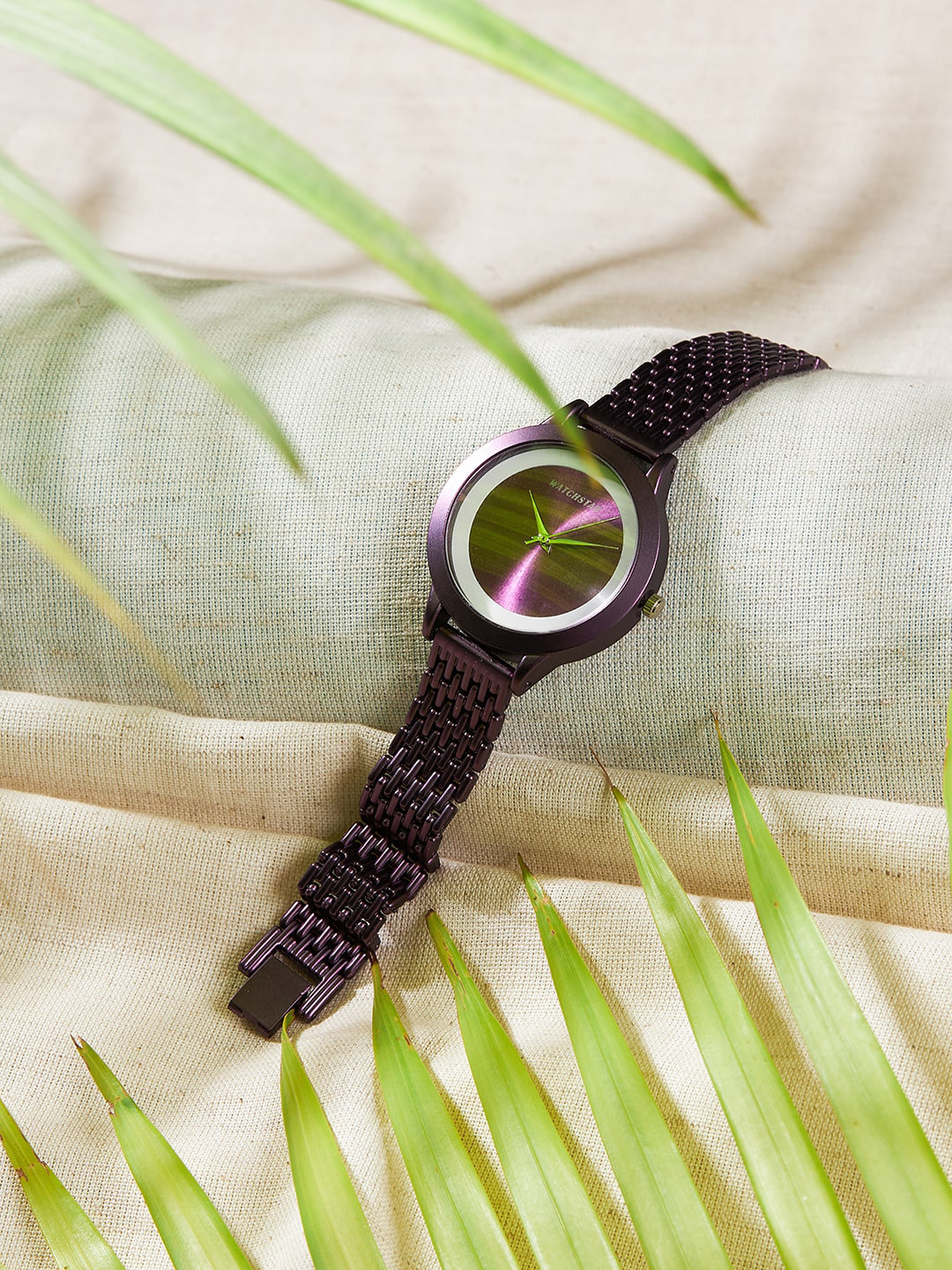 WATCHSTAR Women Stainless Steel Bracelet Style Straps Analogue Watch Laxi PurpleDL