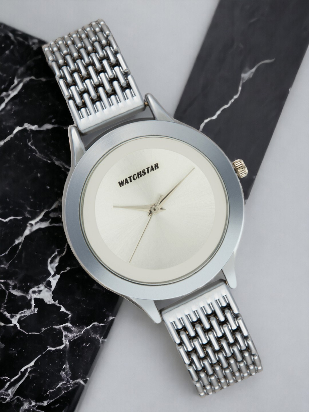 WATCHSTAR Women Stainless Steel Dial & Bracelet Style Straps Analogue Watch Laxi silverDL