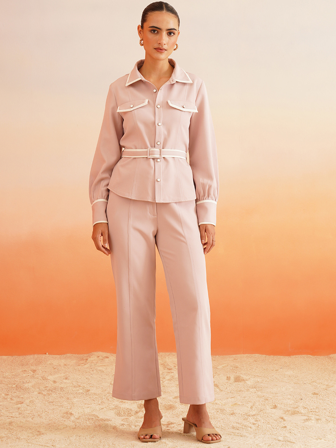 Beatnik Cuffed Sleeved Shirt & Trousers Co-Ords