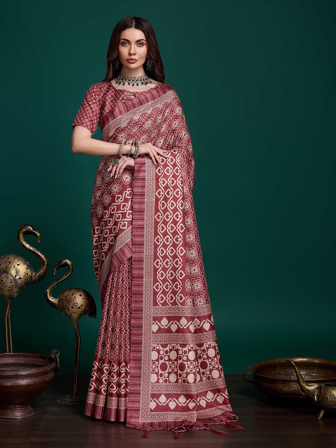 Mitera Kalamkari Saree