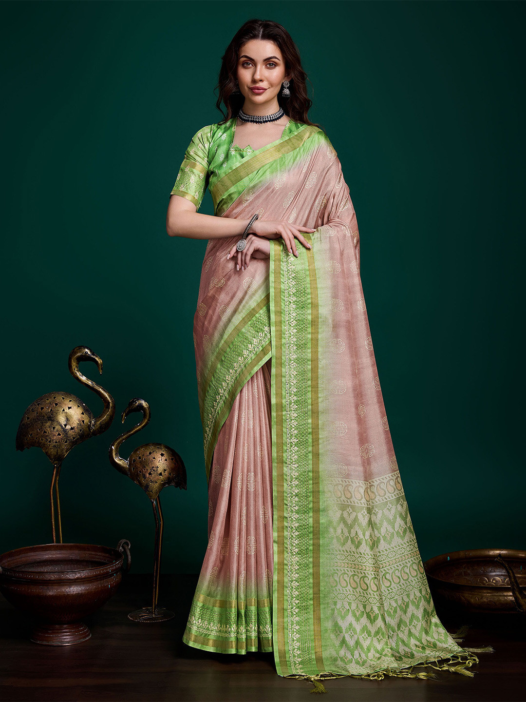Mitera Zari Tussar Silk Saree