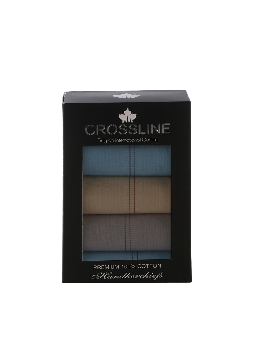 CROSSLINE Men Pack Of 5 Logo Embroidered Pure Cotton Handkerchiefs