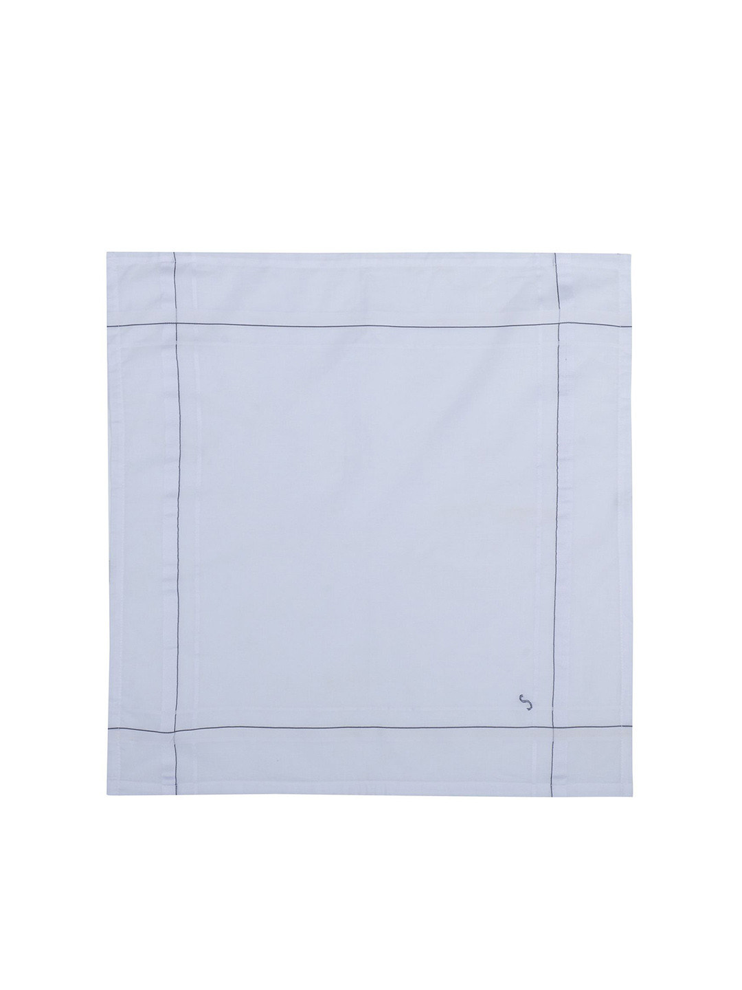 CROSSLINE Men Pack Of 3 Logo Embroidered Pure Cotton Handkerchiefs
