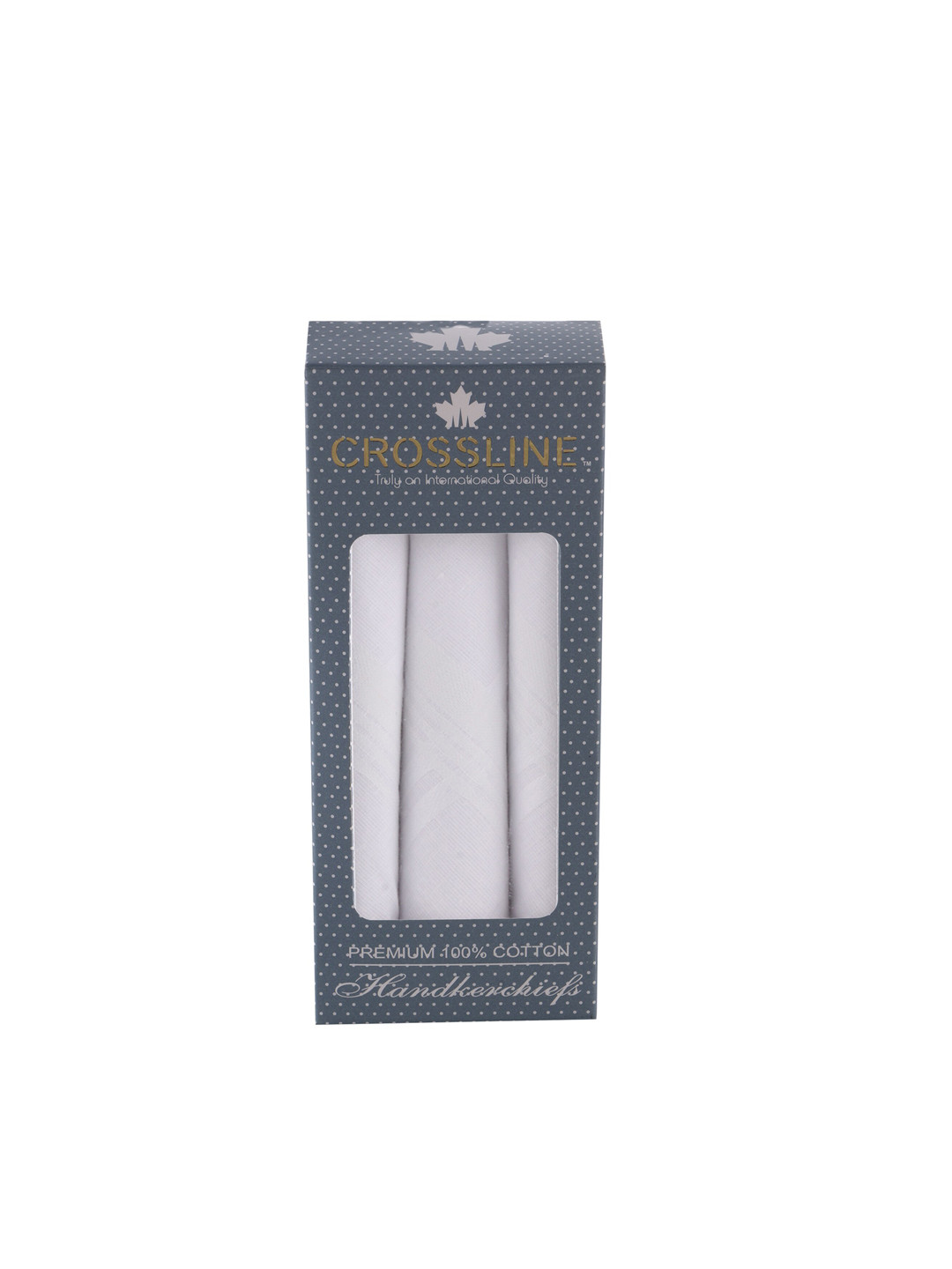 CROSSLINE Men Pack Of 3 Pure Cotton Handkerchiefs