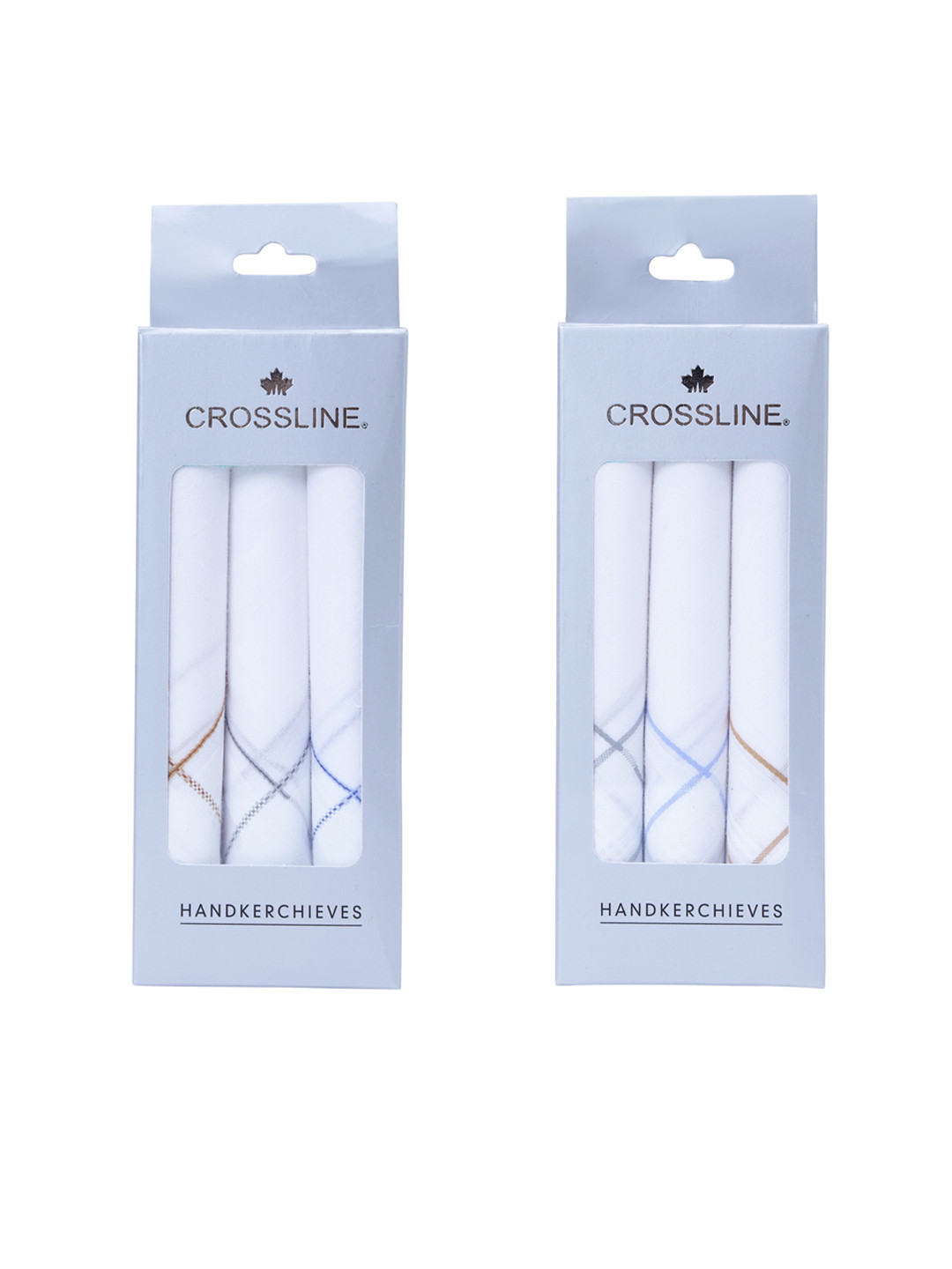 CROSSLINE Men Pack Of 6 High Absorbency Pure Cotton Handkerchiefs