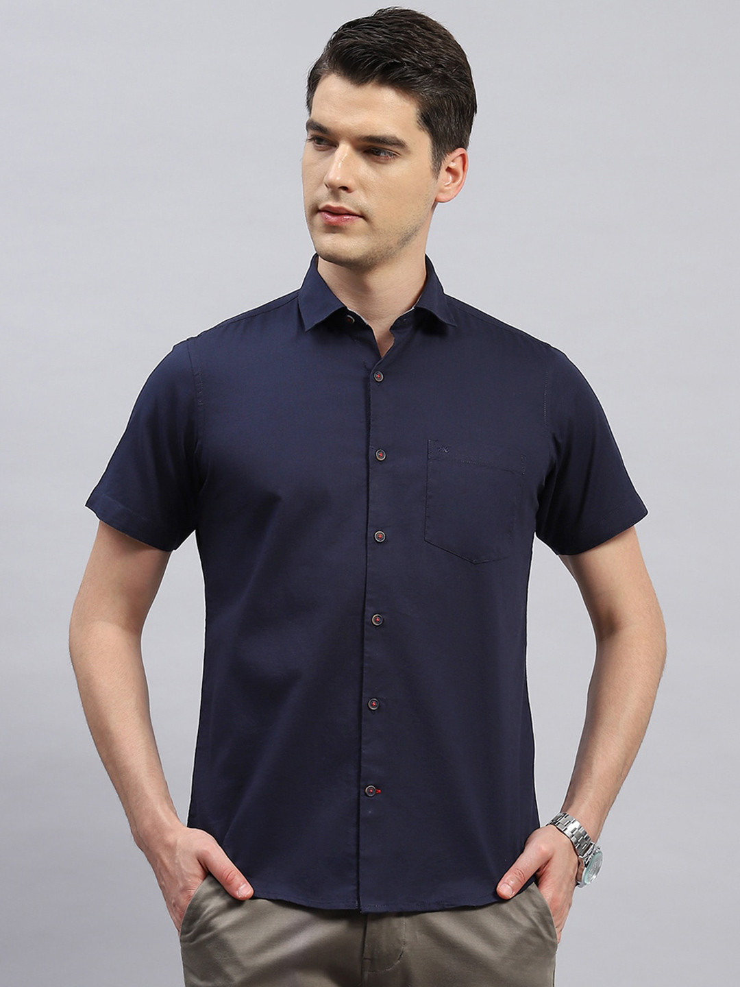 Monte Carlo Comfort Cotton Opaque Casual Shirt