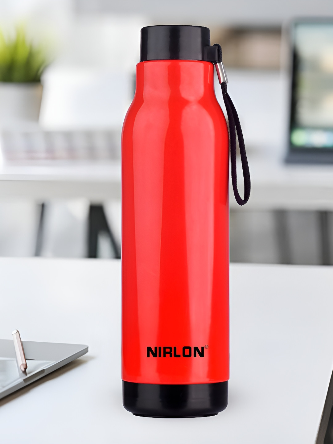 NIRLON Loki Red Solid Stainless Steel BPA Free Water Bottle - 480ml