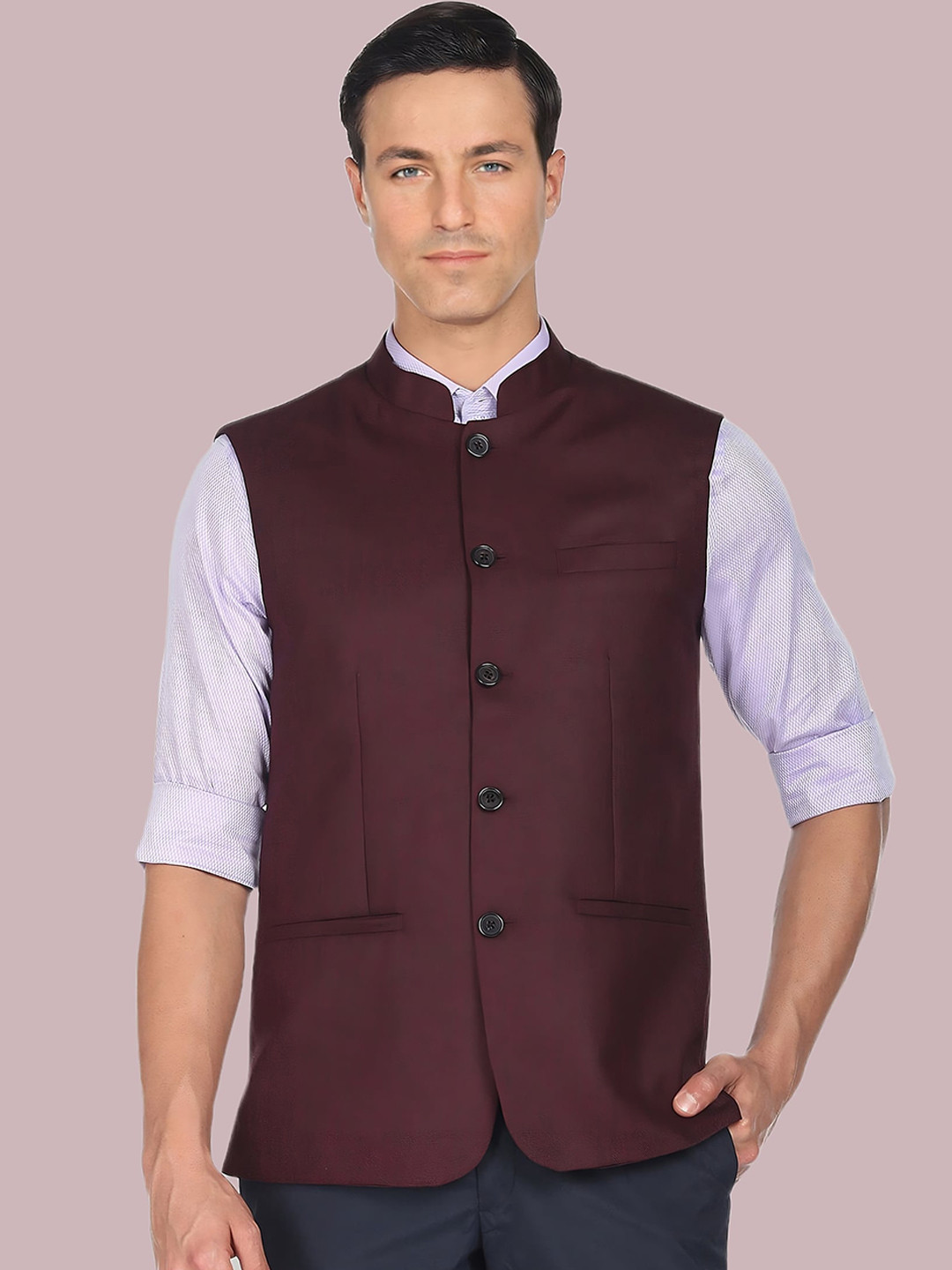 BAESD Bandhgala Mandarin Collar Nehru Jacket