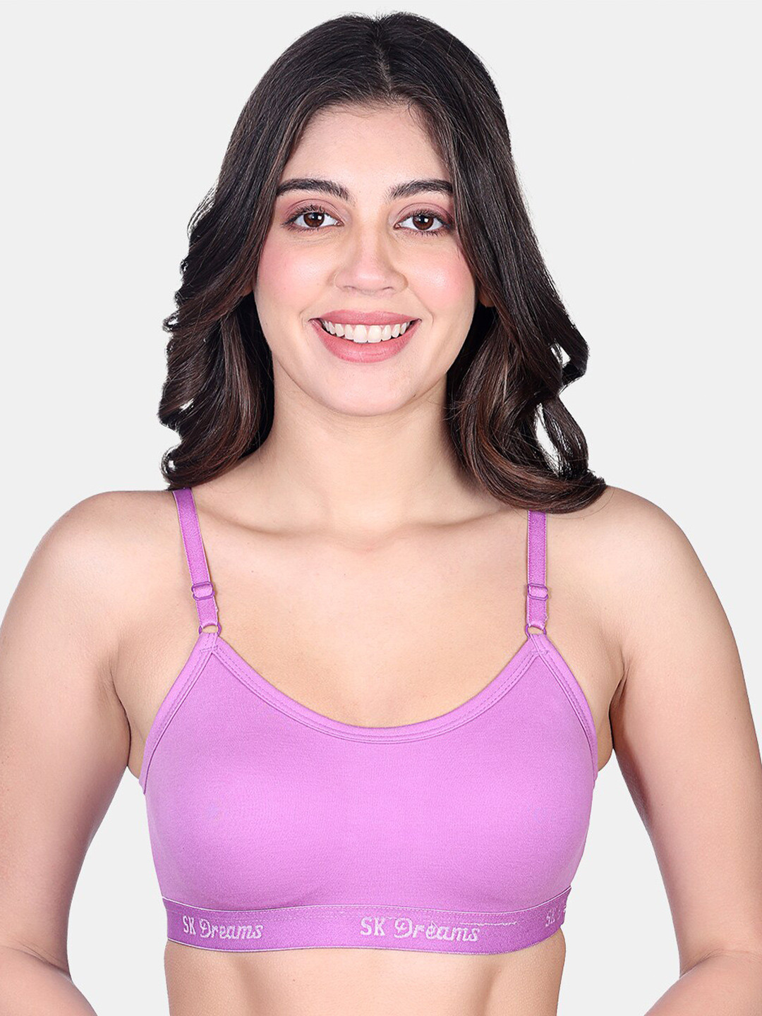 SKDREAMS Full Coverage Non Padded Non-Wired Cotton Workout Bra-All Day Comfort