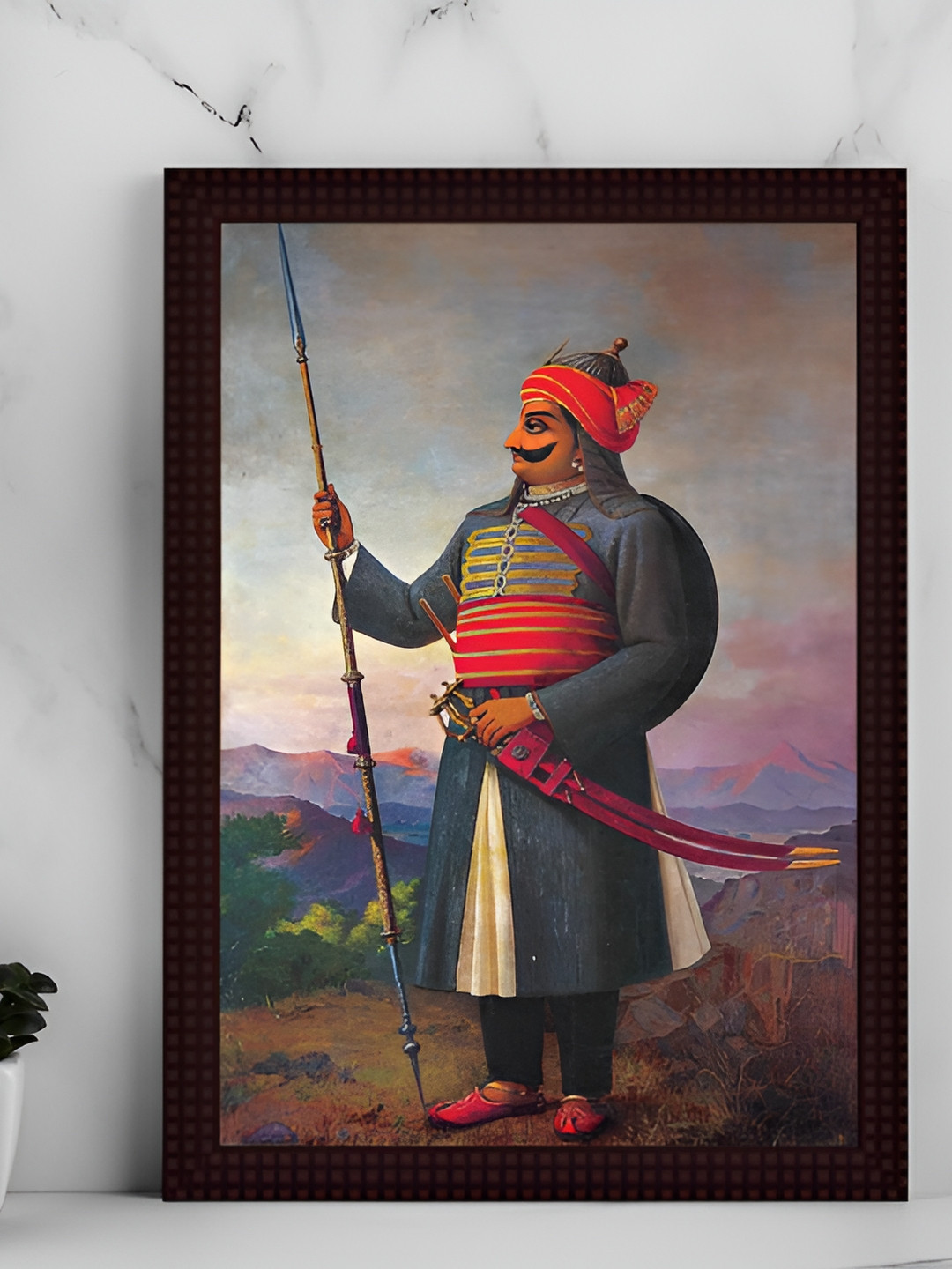 Tamatina Grey & Red Printed Wooden Wall Art