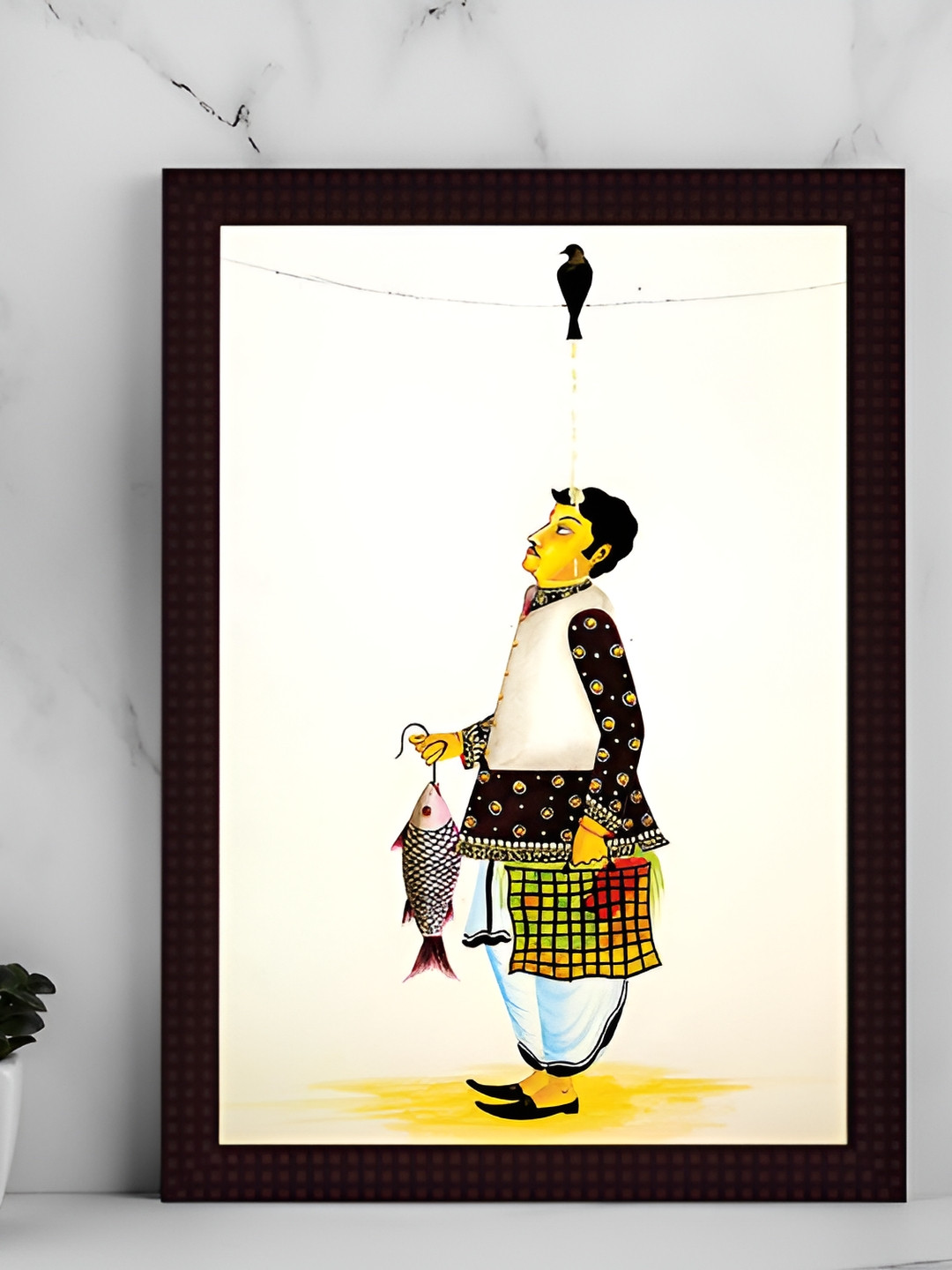 Tamatina Wood Wall Rectangle Paintings Wall Art - 11.5 x 15.5 In