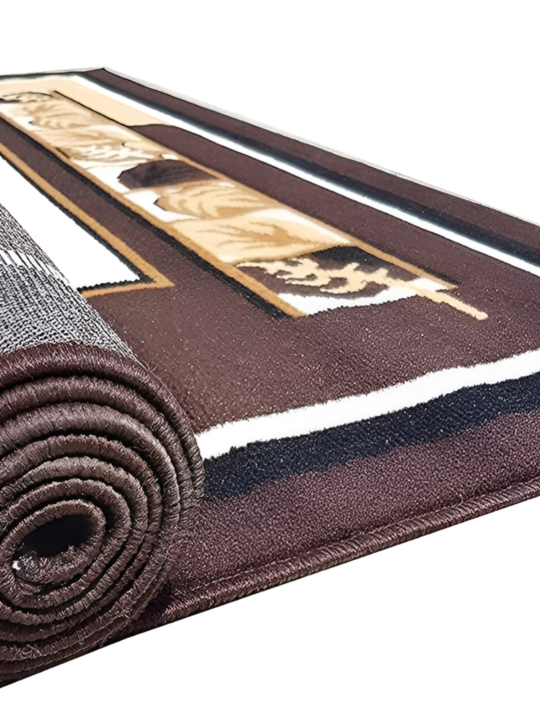 Safiya Carpet Brown Floral Water Resistant Polypropylene Carpets