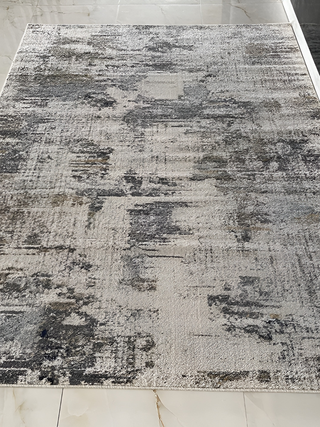 Safiya Carpet Beige & Grey Abstract Water Resistant Carpets