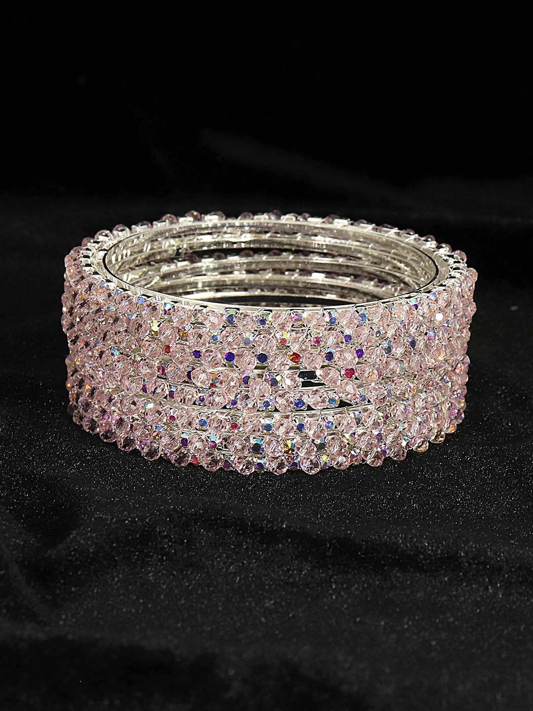 NMII Set Of 8 Crystals Gemstone Bangles