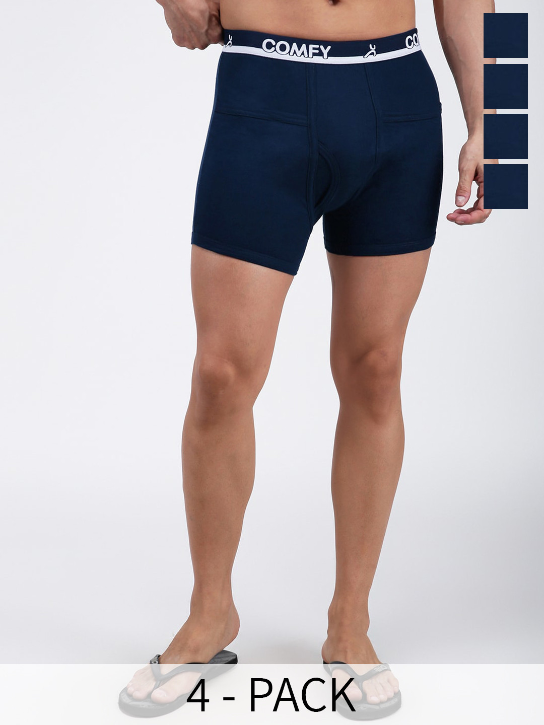 AMUL COMFY Pack Of 4 Pure Cotton Trunks AC-PCLTROE-AF-S-4PC