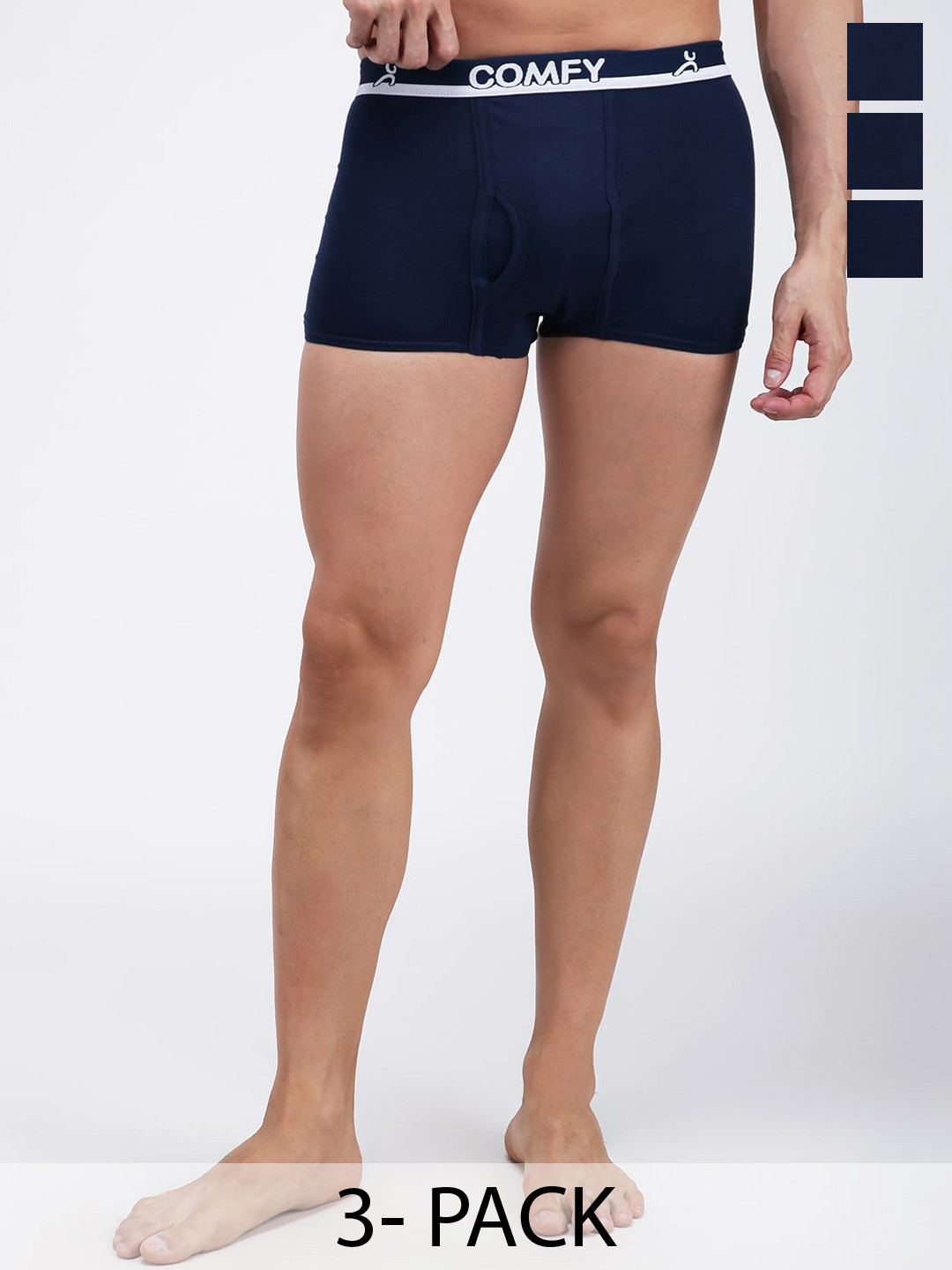 AMUL COMFY Pack Of 3 Pure Cotton Trunks AC-MTROE-AF-S-3PC