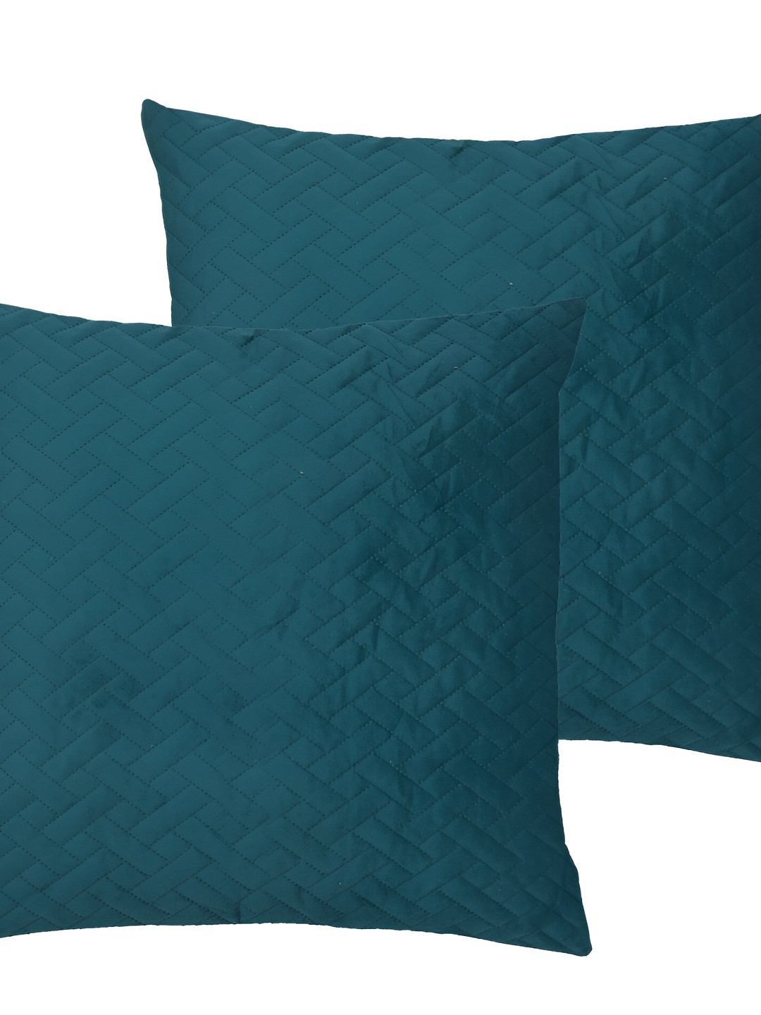 RRC Green 2 Pieces Velvet Square Cushion Covers