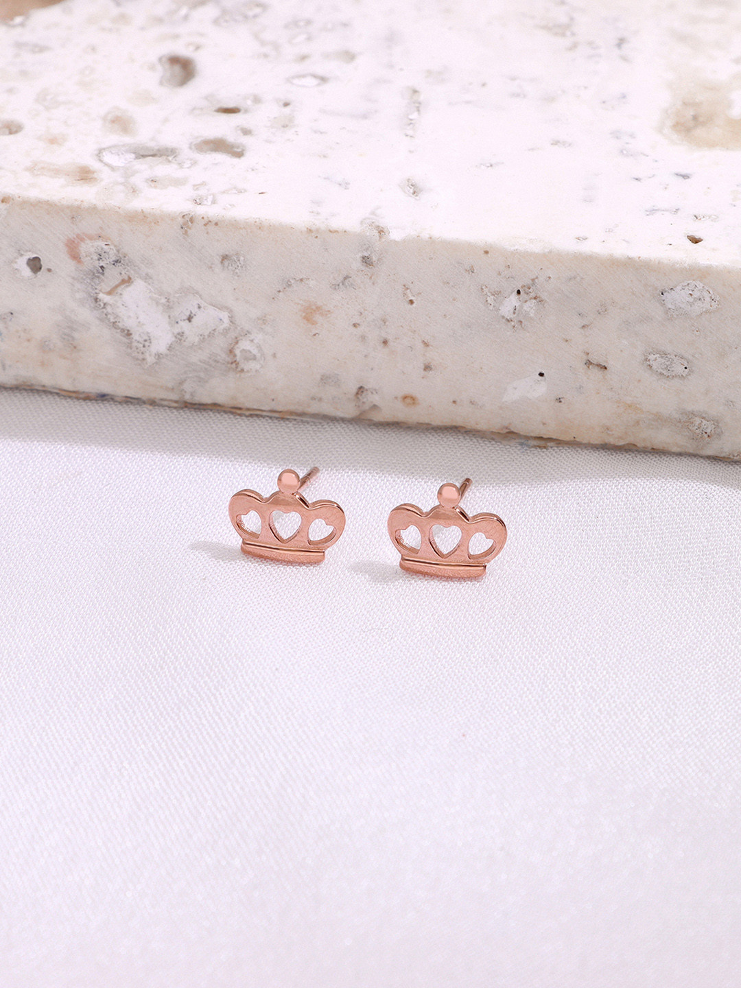 KAI JEWEL Rhodium-Plated 92.5 Sterling Square Contemporary Studs Earrings