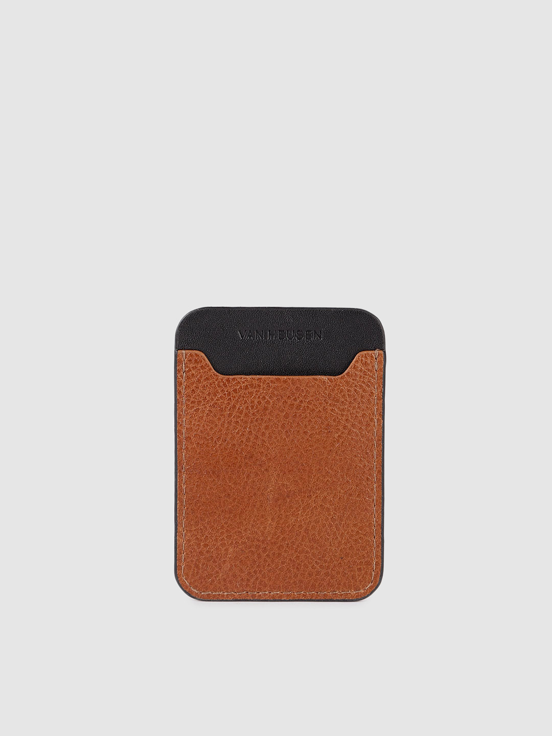 Van Heusen Men Textured Leather Card Holder