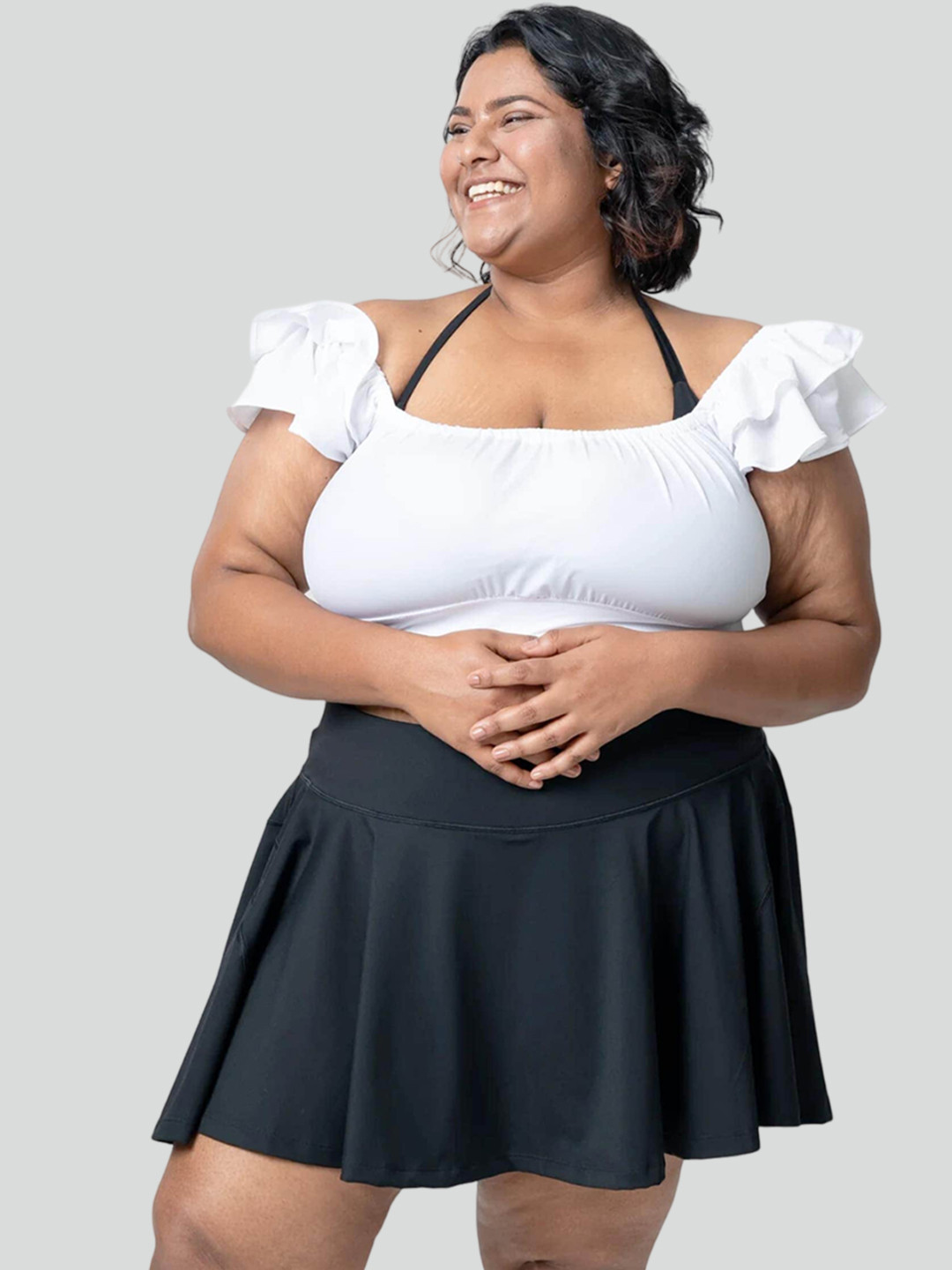 SPIRIT ANIMAL Flared Mini Skirt With Inner Short