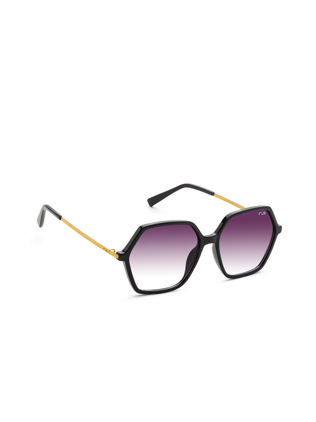 IRUS by IDEE Women Hexagonal Sunglasses with UV Protected Lens IRS1214C1SG