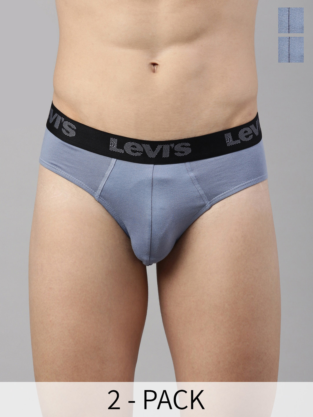 Levis Men Pack of 2 Solid Cotton Active Brief with Ultrasoft Waistband