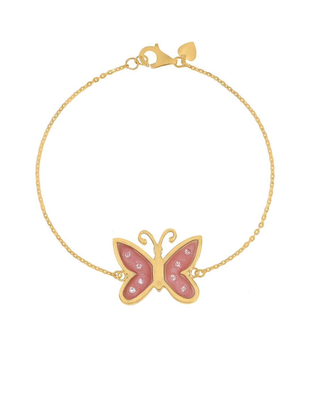 BHIMA 22KT Gold Butterfly-Charm Bracelet-2.38g