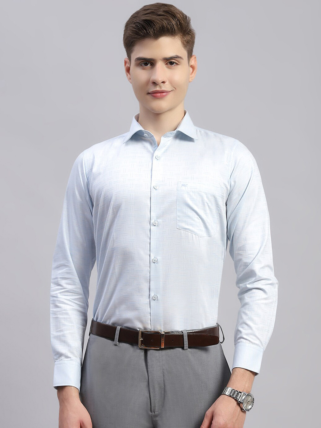 Monte Carlo Opaque Striped Cotton Casual Shirt