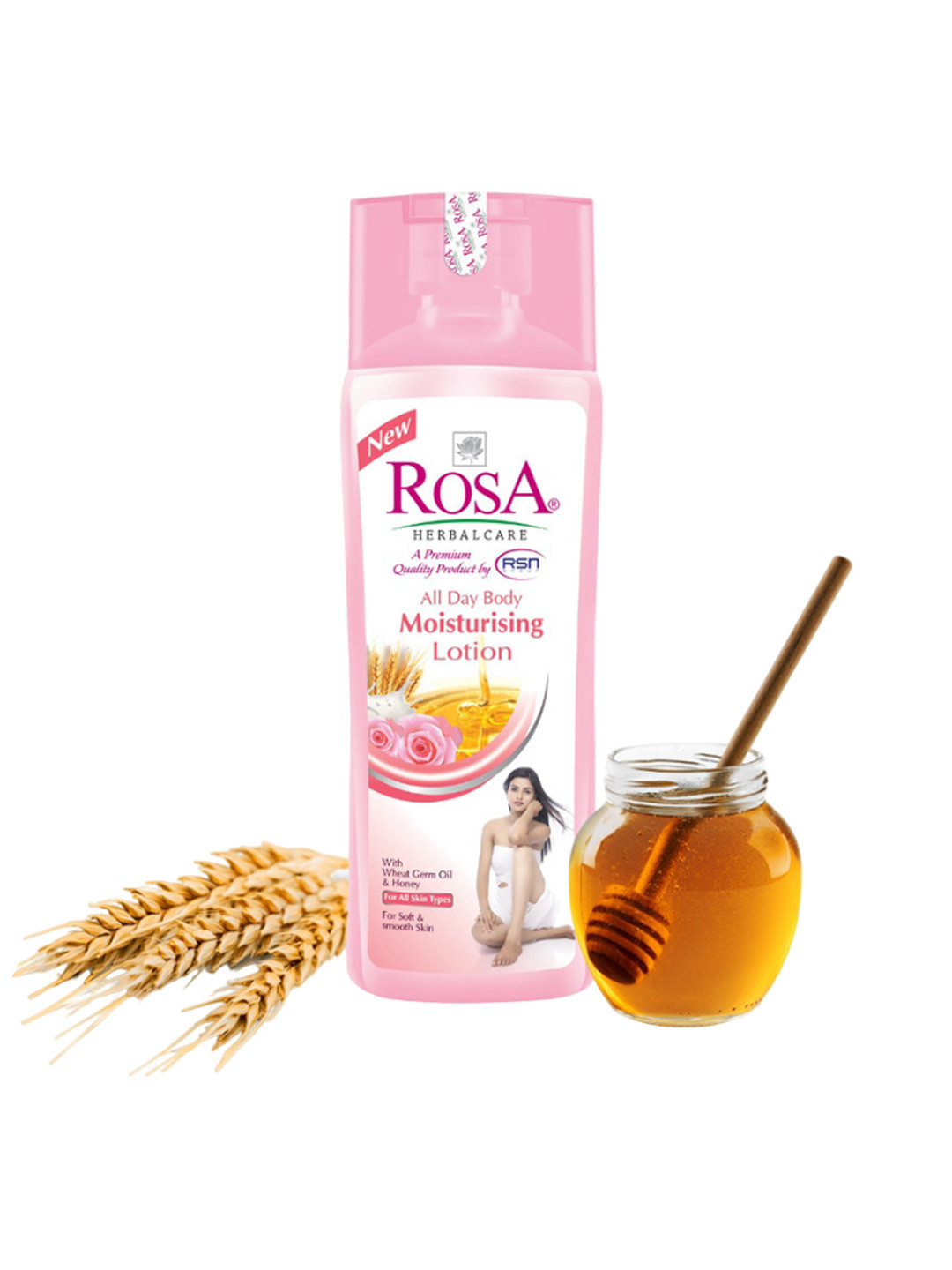 ROSA All Day Body Moisturising Lotion With Rose Honey & Aloevera-300ml