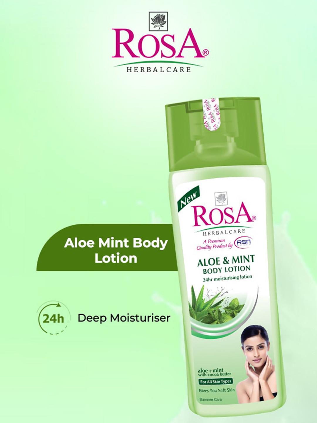ROSA Aloe & Mint Body Lotion - 1000 ml