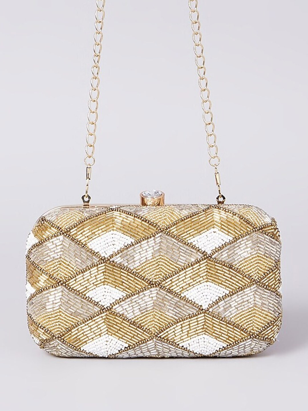 A Clutch Story Embellished Box Clutch