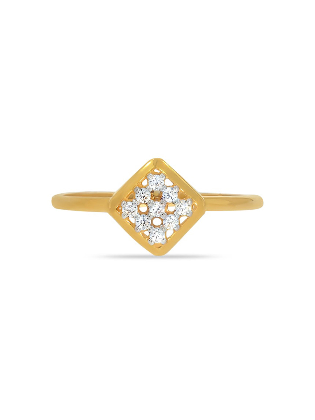 BHIMA 22K BIS Hallmark (916) Yellow Gold Dazzling Rhombic Casual Ring