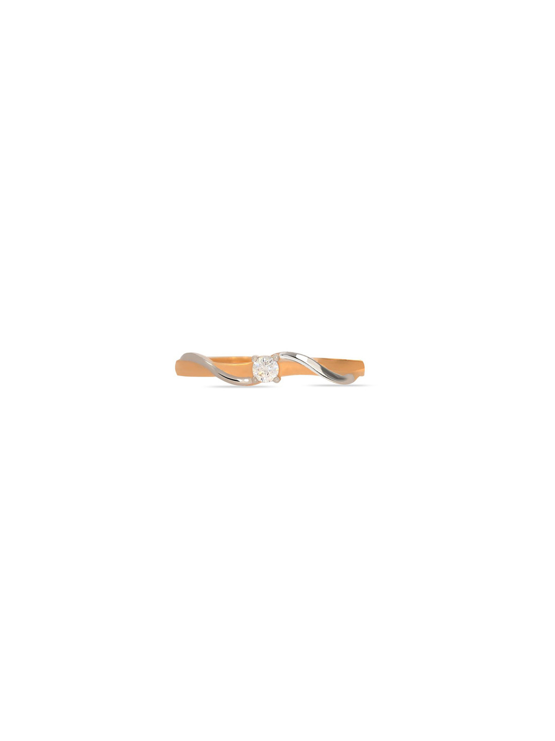 BHIMA 22K BIS Hallmark (916) Rose Gold Rhodium Twirl Shine Casual Ring