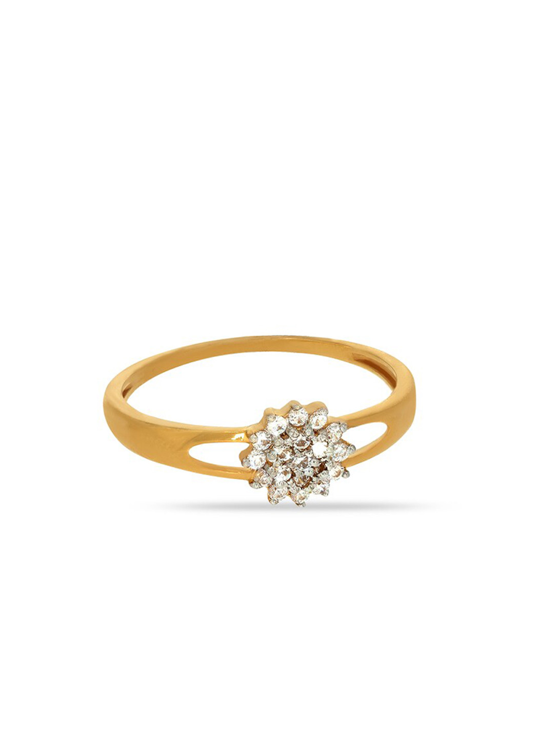 BHIMA Jewels  BIS Hallmark 22K 916 Gold Stone-Studded Finger Ring