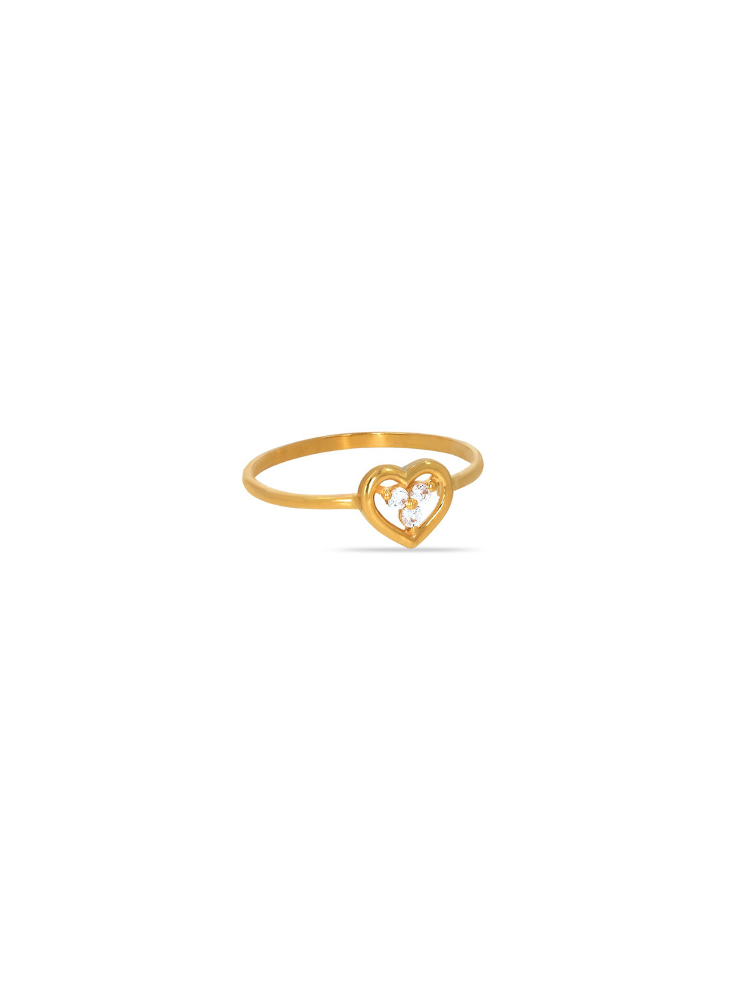 BHIMA 22K BIS Hallmark (916) Yellow Gold Trinity Love Casual Ring