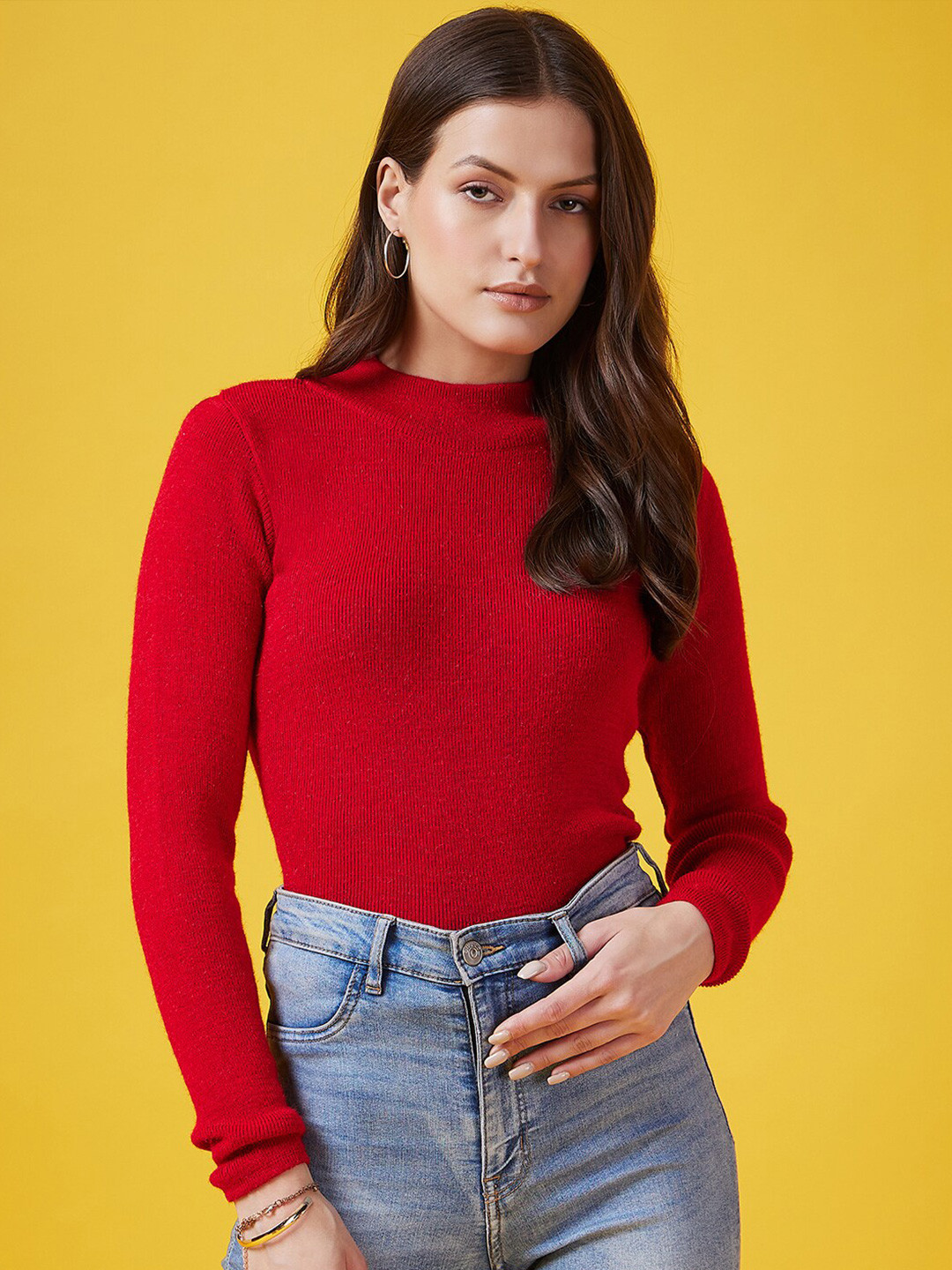 CLAPTON Turtle Neck Long Sleeves Woollen Pullover Sweater