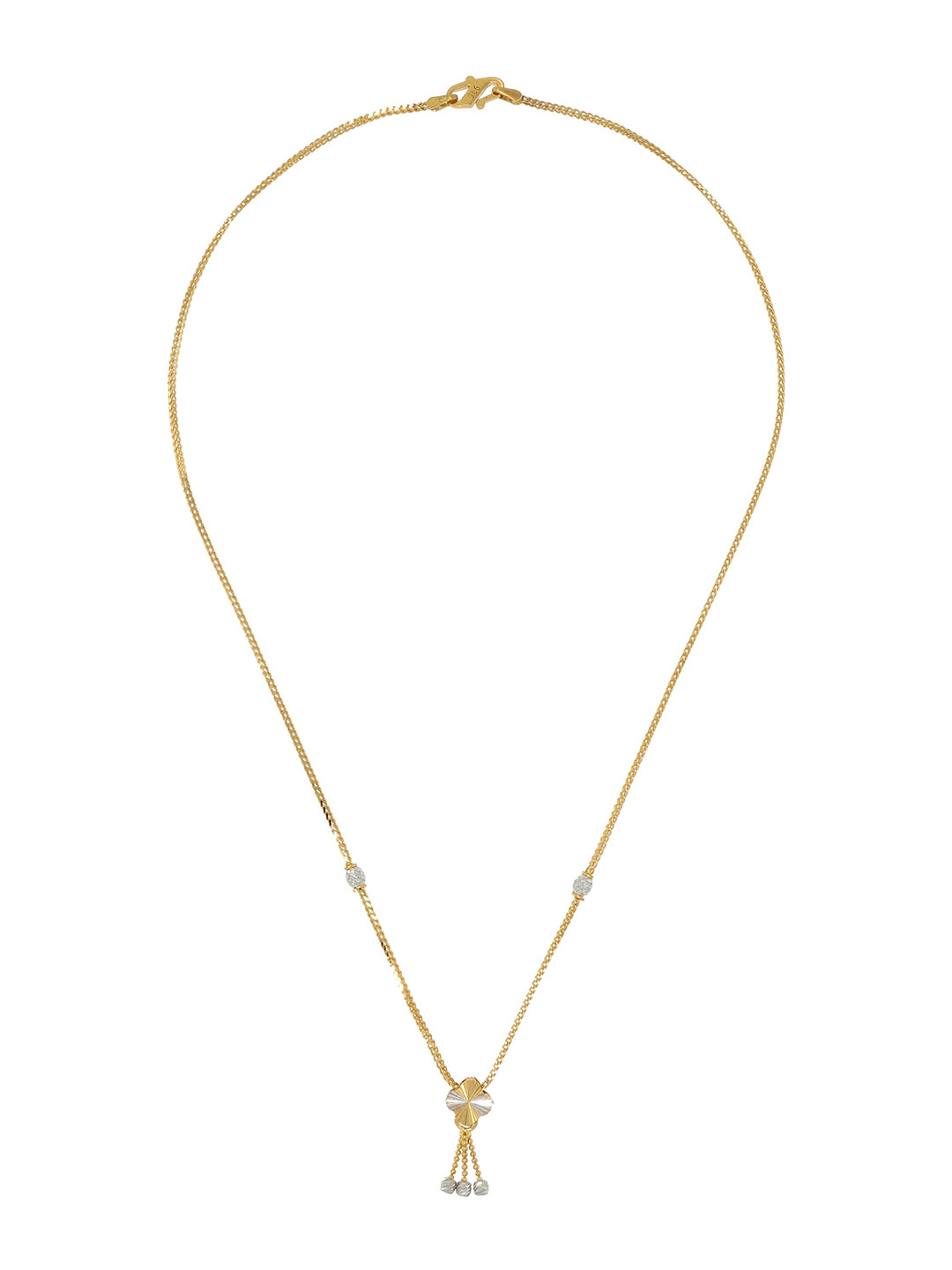 BHIMA 22K BIS Hallmark (916) Yellow Gold Rhodium Fancy Necklace For Kids
