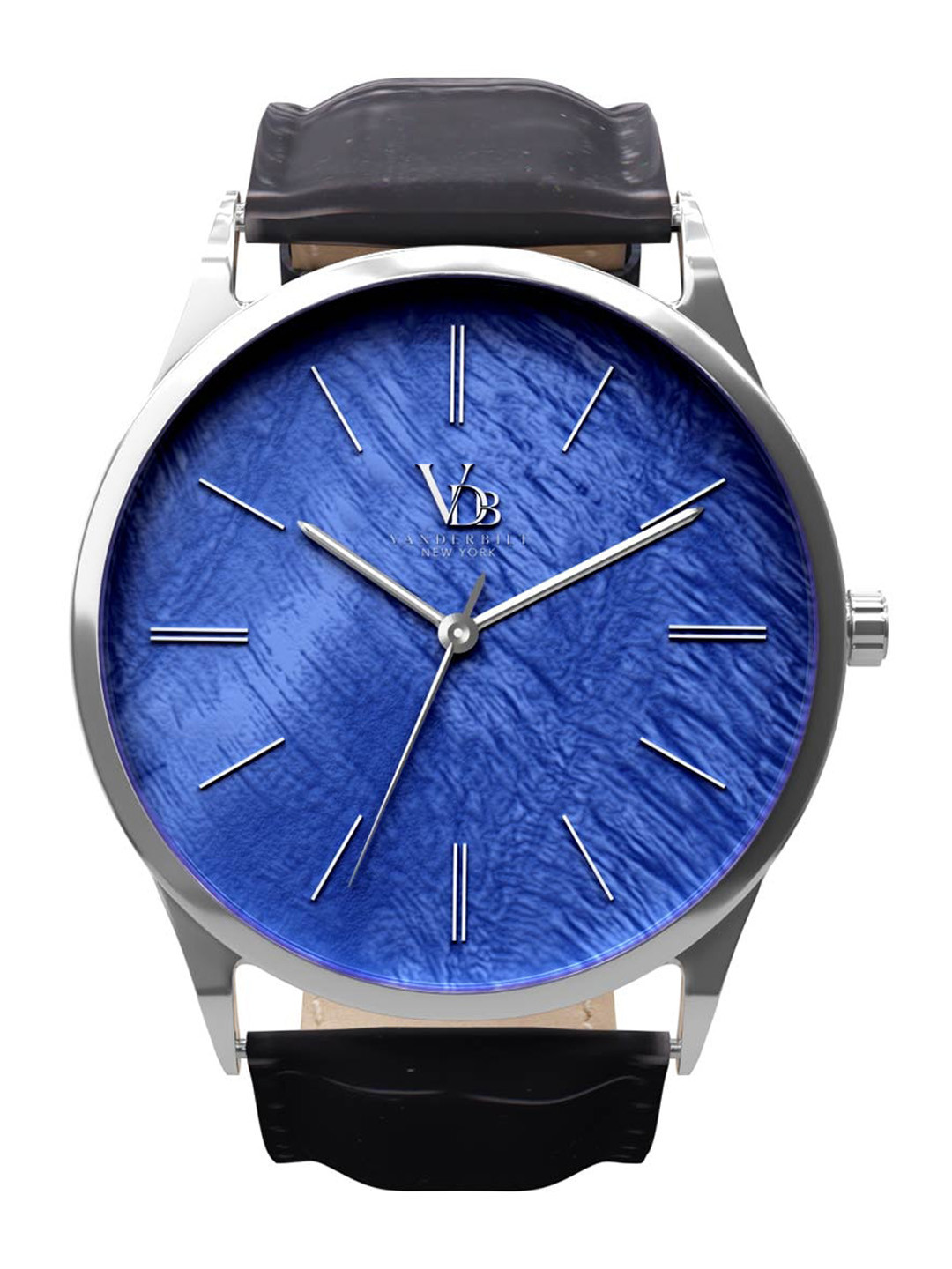 VANDERBILT NEW YORK Men Leather Strap Analouge Watch 25BKBLUBLK