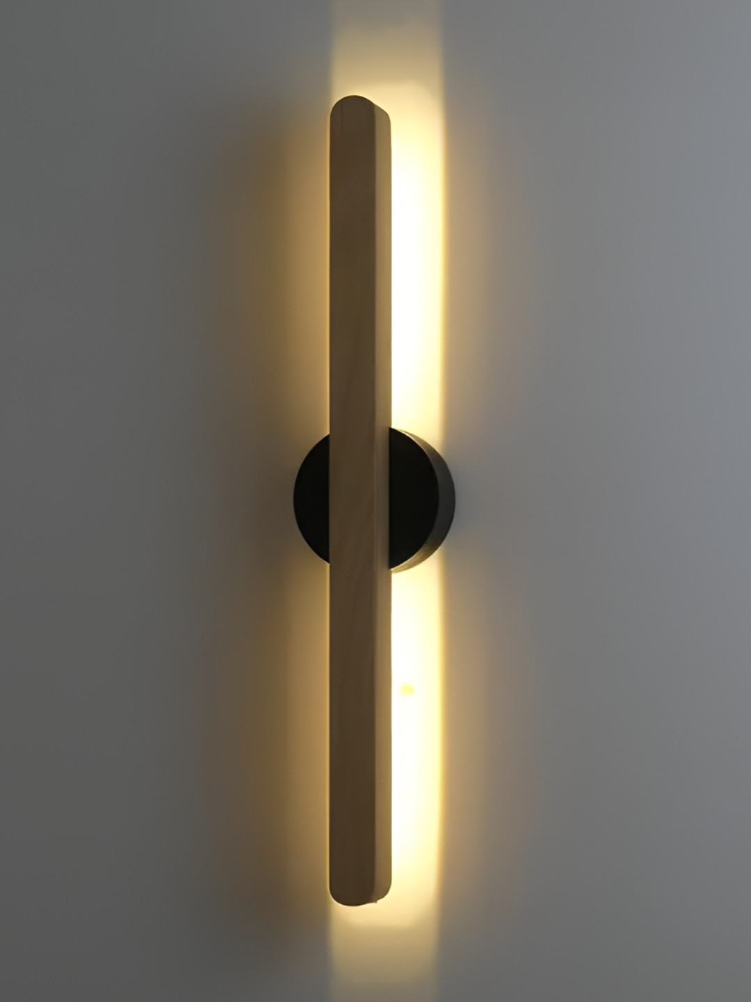 Artica Brown Wooden Rectangle Shaped Wall Lamp