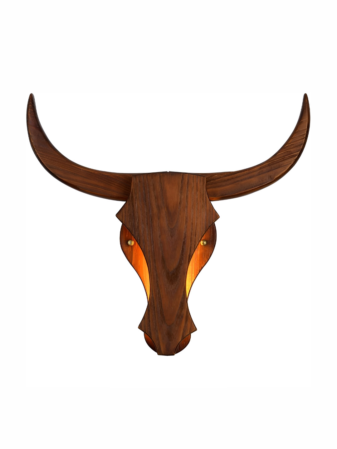 Artica Brown & Textured Printed Wooden Wall Lamp