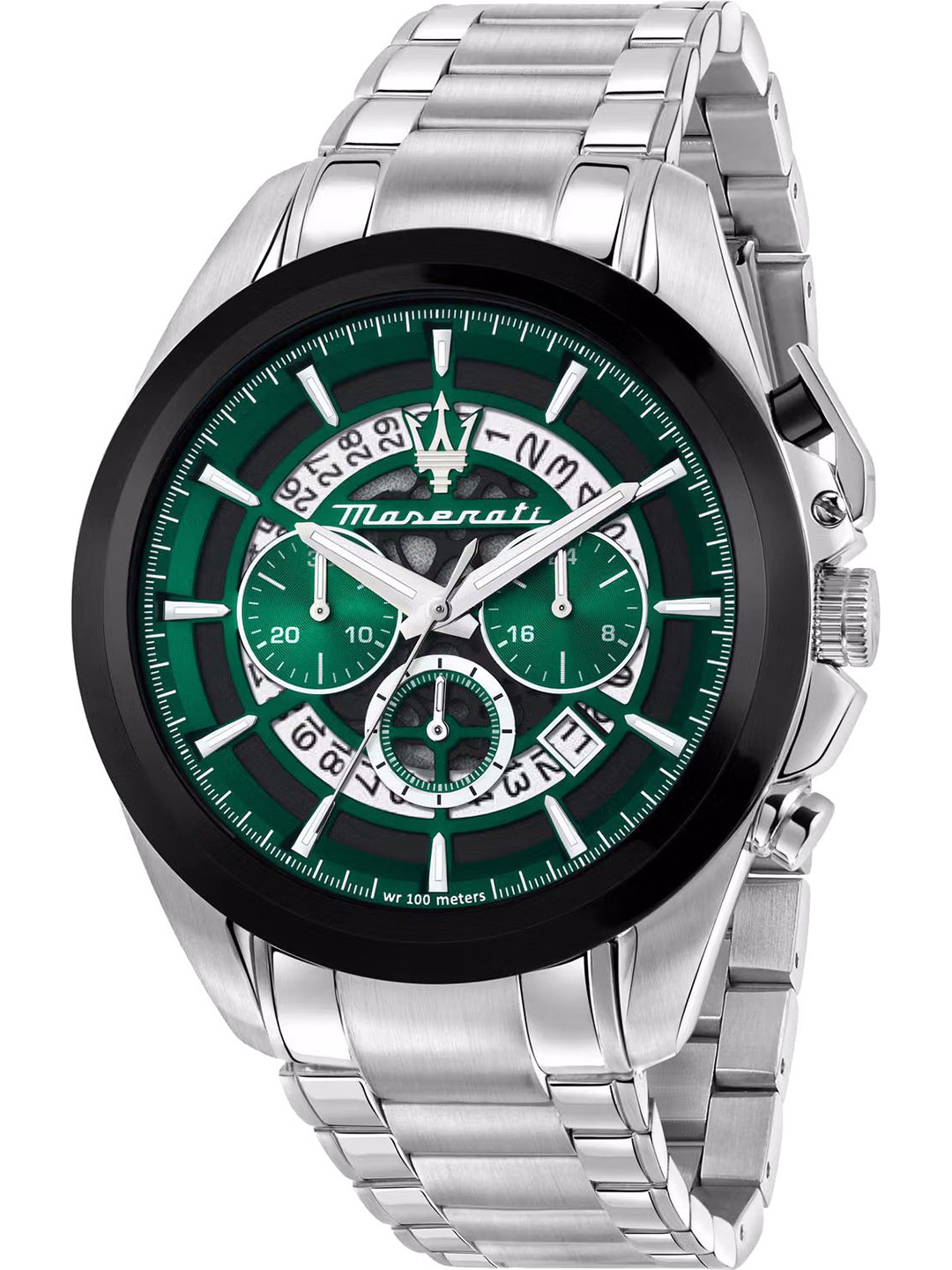 Maserati Men Embellished Dial & Stainless Steel Straps Digital Watch-R8873612060