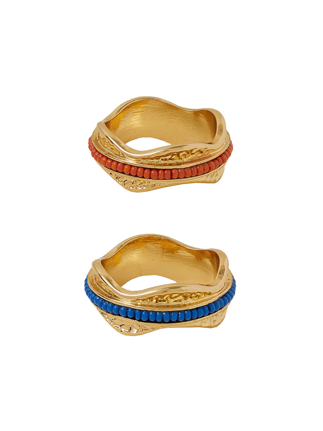 Accessorize Set Of 2 Beaded Finger Rings