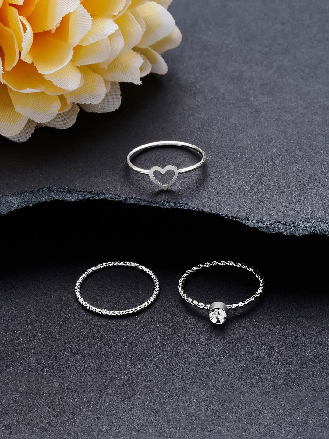 Accessorize Set Of 3 Finger Rings