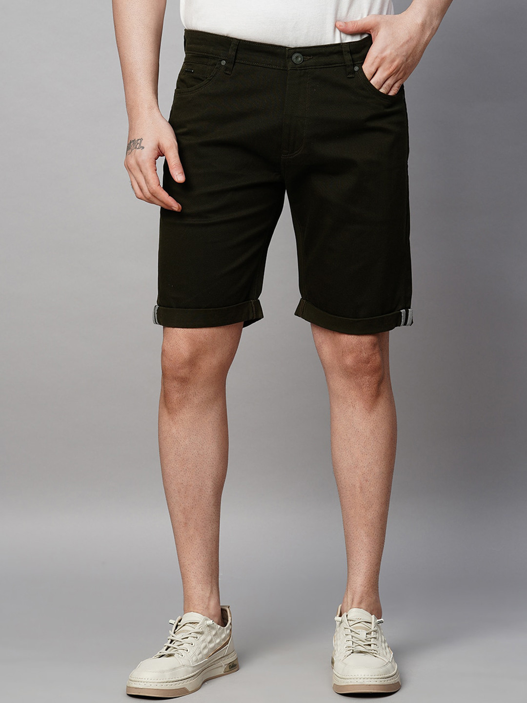 GENIPS Men Slim Fit Outdoor Chino Shorts