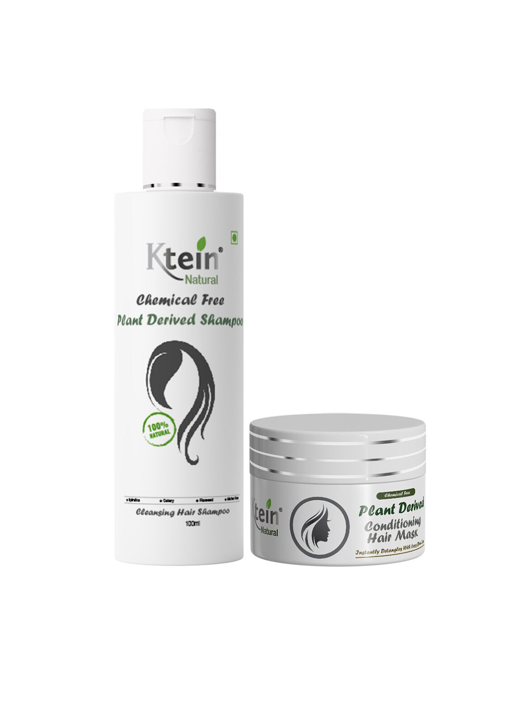 Ktein Set of Chemical Free Shampoo 100 ml & Conditioning Hair Mask 100 g