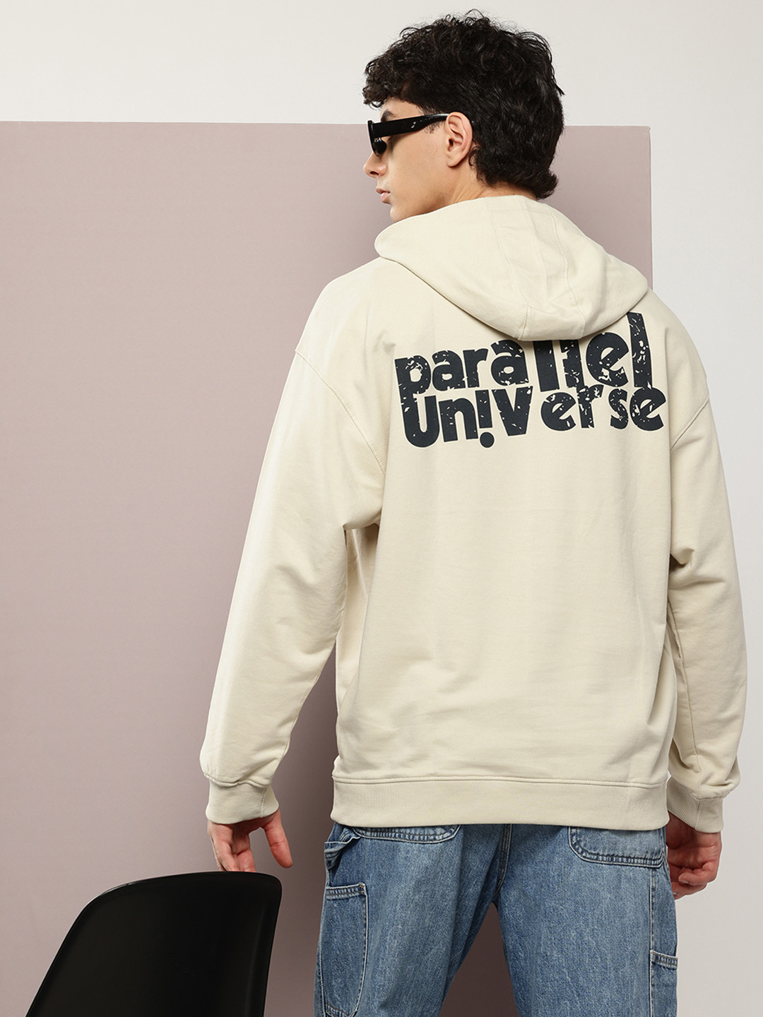 Kook N Keech Back Print Relaxed Hooded Sweatshirt