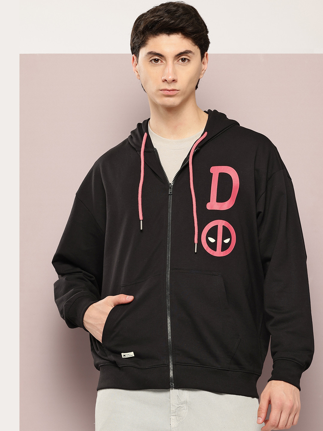 Kook N Keech Marvel Deadpool Print Hooded Sweatshirt