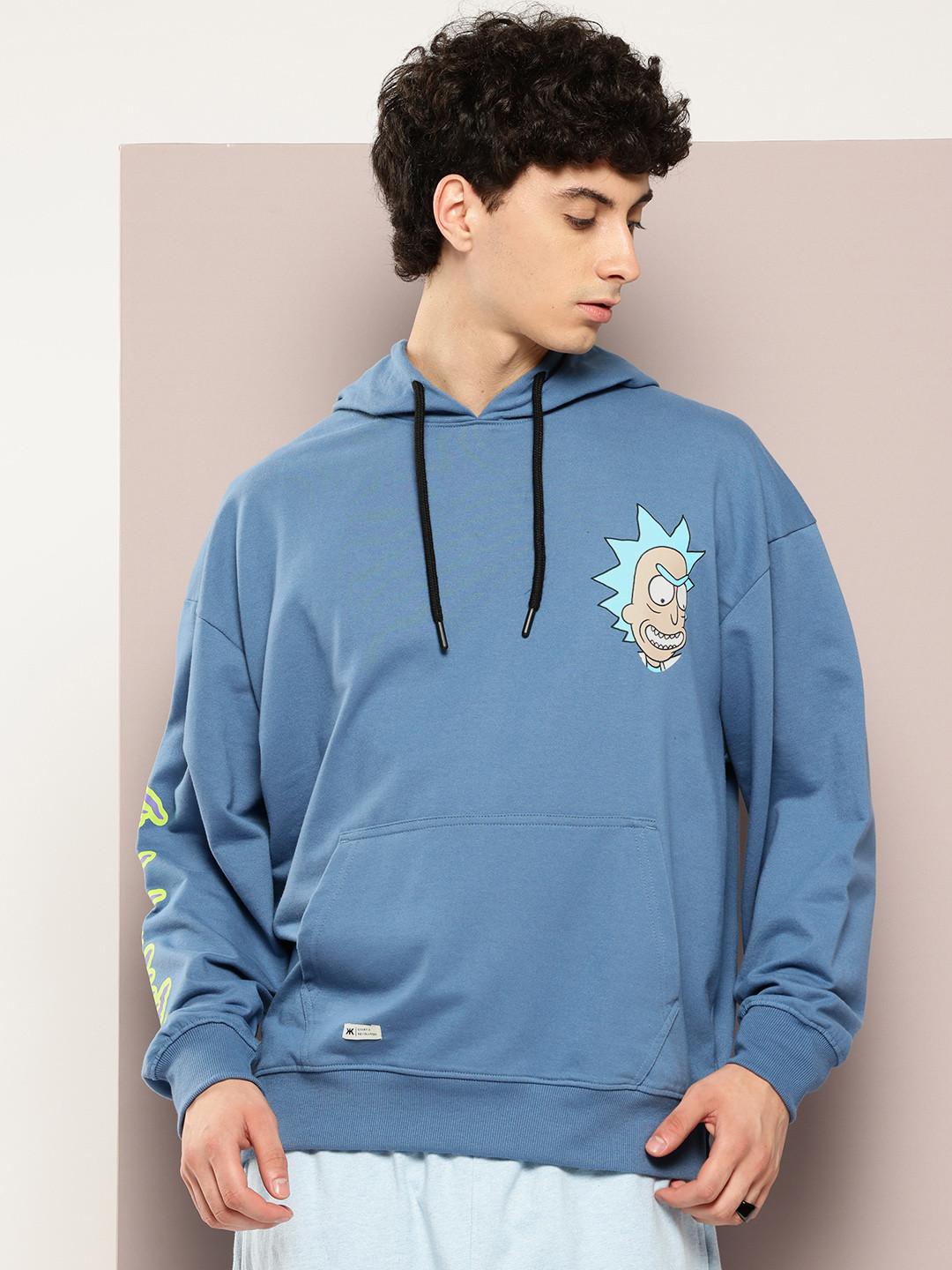 Kook N Keech Rick and Morty Printed Hooded Sweatshirt