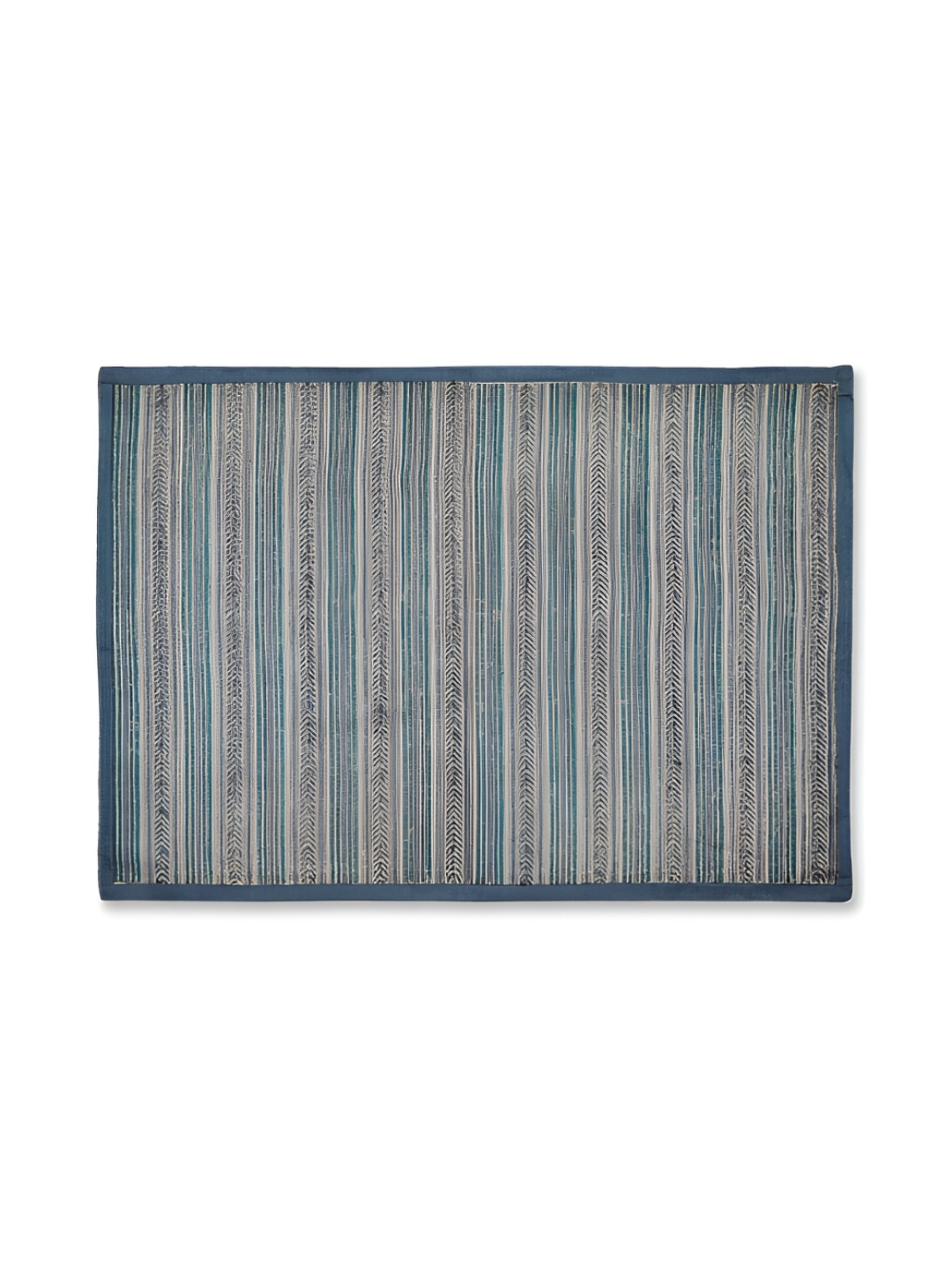 Fabindia Falak Phool Grey Printed Cotton Rectangular Table Placemat