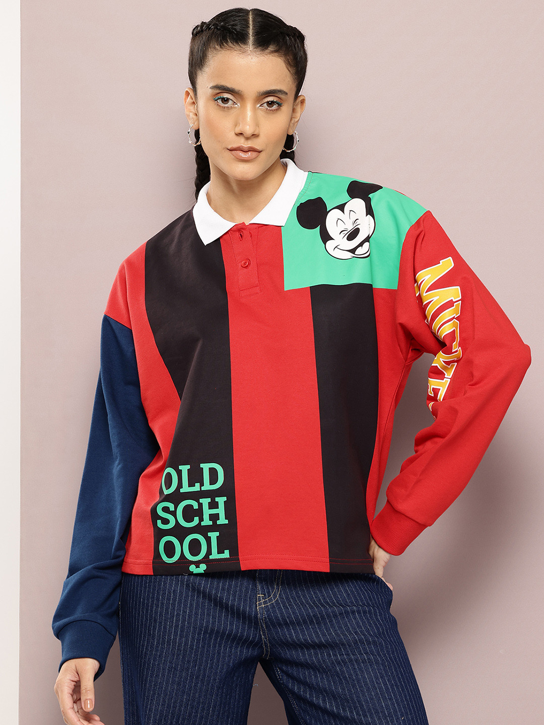 Kook N Keech Disney Mickey Mouse Print Sweatshirt
